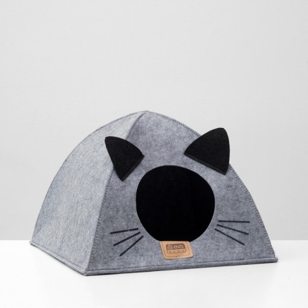 Animal House from felt "Eared tent", 38 x 28 x 38 cm-5