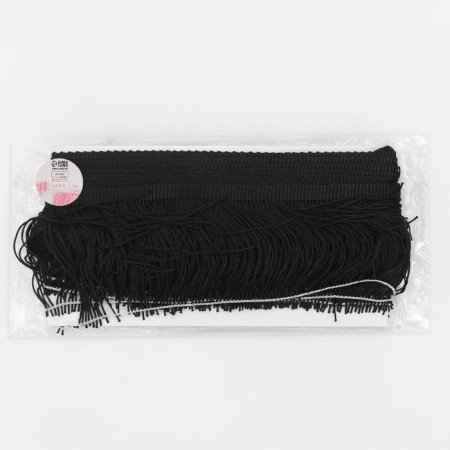 Decorative braid "Furger", 10 cm, 5 ± 0.5 m, black color-2