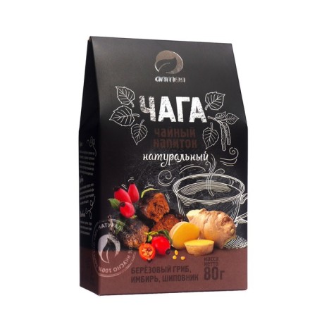 Tea drink "Fitochi chaga with ginger and rosehip", 80 g
