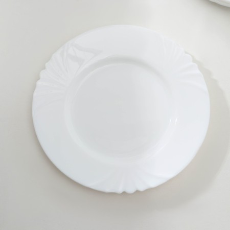 A set of dining plates Luminarc Cadix, D = 25 cm, glass ceramic, 6 pcs, white color-2