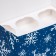 Packaging for 6 cupcakes with the window "Snowflakes", 25 x 17 x 10 cm