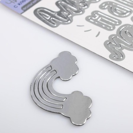 Cardboard stickers with foil "our baby"-2