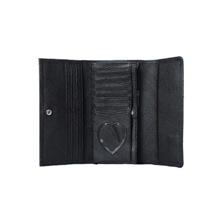 Purse, genuine leather, 190x95x25 cm, black-2