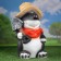 Garden figure "Mole in the hat" 26x26x45cm mix