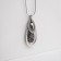 Pendant "Kaleidoscope" drop, white-gray color in silver, 72cm