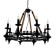 Chandelier "Castle" 8he14 40w Black 83x83x70-110cm Bayerlux