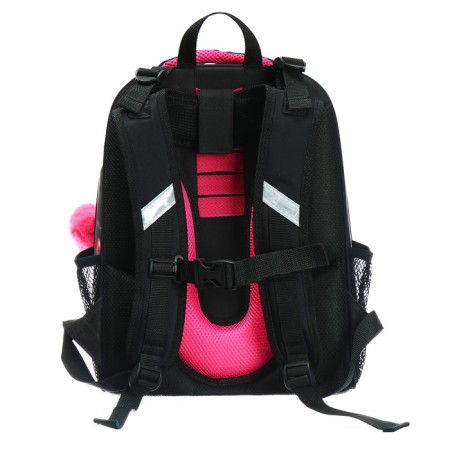 School backpack 38 x 30 x 16 cm, ergonomic back, Stavia "Martian cat", black-4