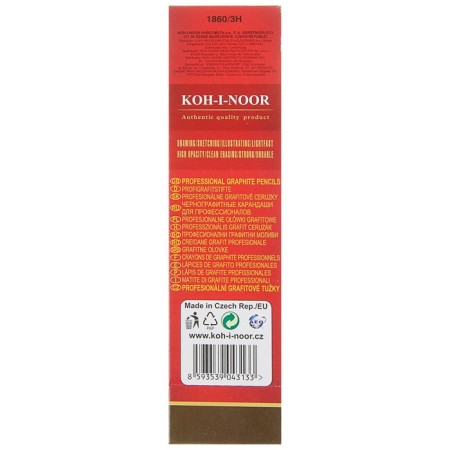 Chernographic pencil Koh-I-Noor 1860 3H Gold Star, Professional-2