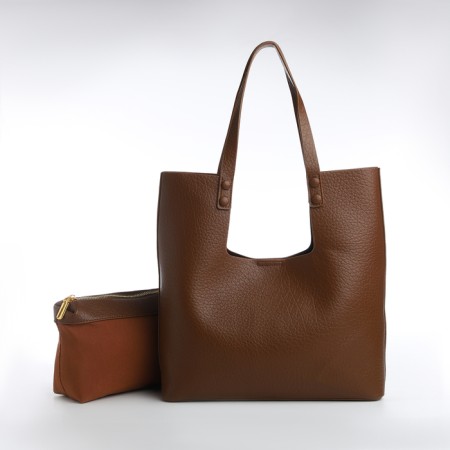 Women's bag-bag on a magnet, cosmetic bag, brown color-2