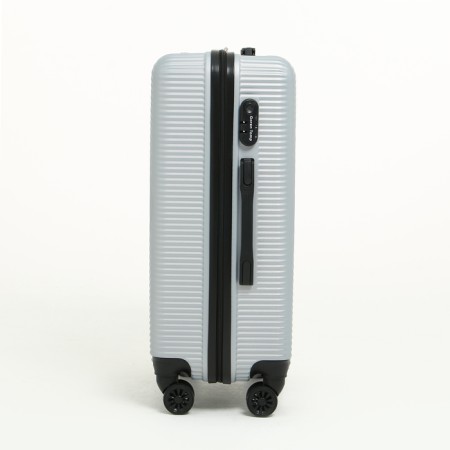 Middle suitcase 24 "On a zipper, code lock, 4 wheels, color gray color-5