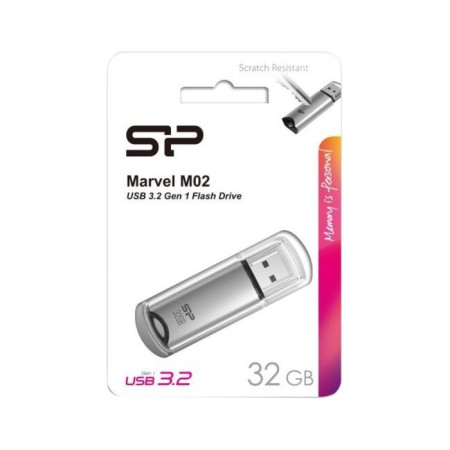 USB flash drive 32 GB Silicon Power Marvel M02 Silver USB 3.0 / SP032GBUF3M02V1S