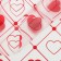 Matte film "Hearts", 58*58 cm, red