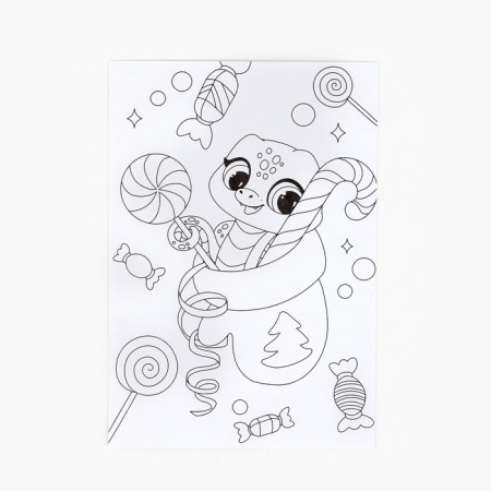 New Year's coloring anti -stress. Postcards for inspiration "Waiting for the New Year", A6-9