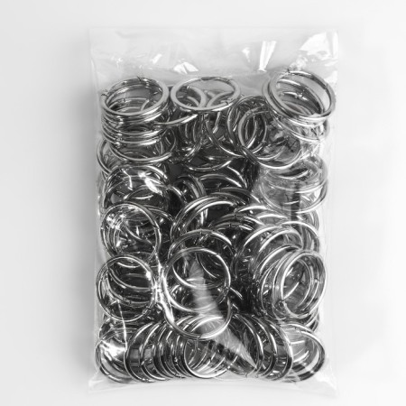 Karabin ring, d = 32/40 mm, thickness - 4 mm, silver color-3