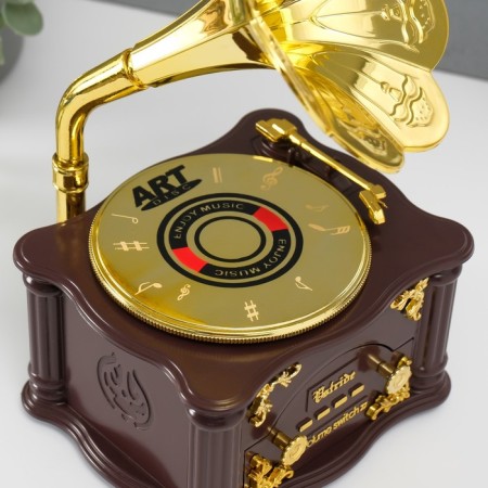 Musical Mechanical Mechanical "Gramophone" 25x13x14 cm-3