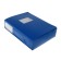 A4 archive folder, spine 80 mm, plastic, calligrata, cut fastener, blue, up to 700 sheets