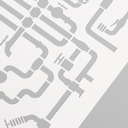 Plastic stencil "Pipeline", 16x24 cm-2