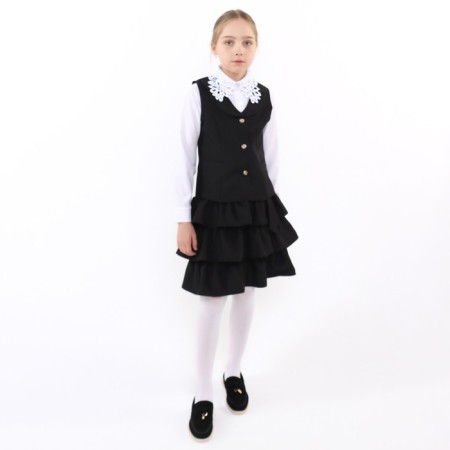School suit for girls, black color, height 140 cm