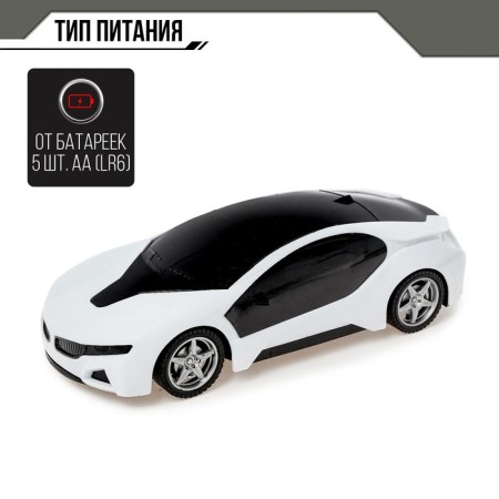 Radio -controlled "coupe", light, works from batteries, mix-3