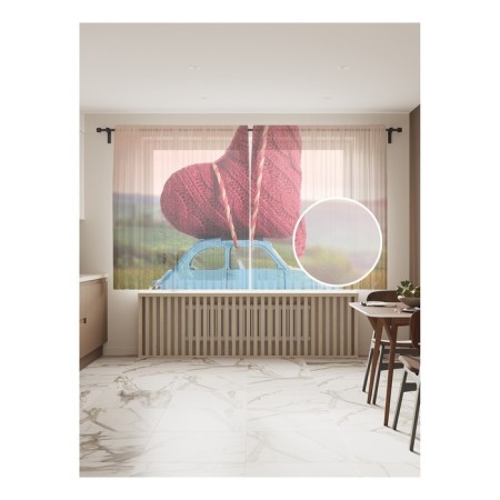 Photo "Heart by car", size 145x180 cm, 2 pcs