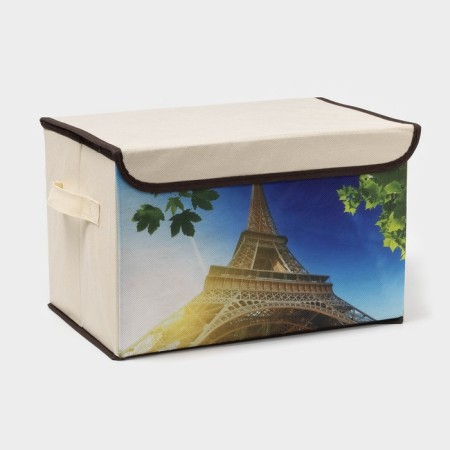 Stelly box for storage with the Eiffel Tower lid, 38 × 25 × 24 cm