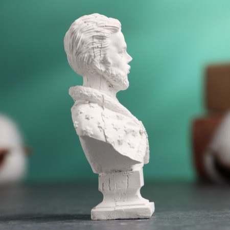 Bust "Tsar Ivan V" White, 4x2x7cm-3