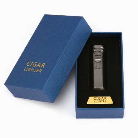 Gas lighter for cigars, 4 no flame nozzles, with wind protection, 8.5 x 2.8 cm-6