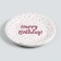 Disposable paper plate "Happy Birthday", peas, 18 cm