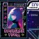 Stylish stickers "Neon City", A5, anime