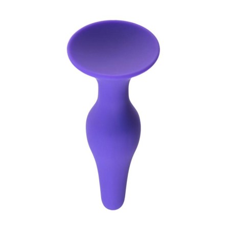 Anal plug, silicone, purple color, 12.5 cm-3