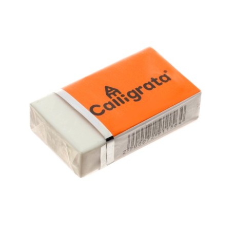 Rectangular white eraser with a paper holder (barcode on a piece)-1
