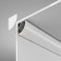 Aluminum profile of the Led Strip Alm008S-2M, 200x1.6x1.6 cm, silver color