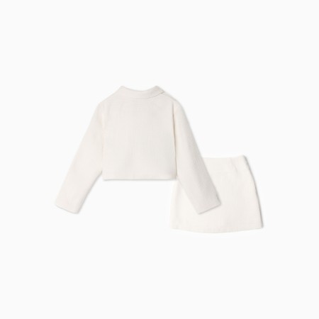 A set for a girl (jacket and skirt) Minaku: Partydress, white color, height 134 cm-10