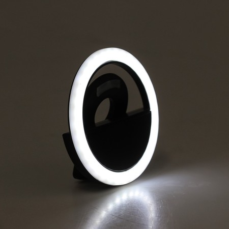 LED ring lamp for the phone Luazon Aks-06, 3 modes, 80 mAh, black-2