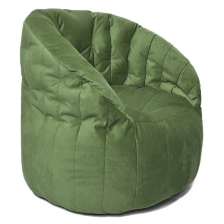 Chelsea chair, size 85x85 cm, velor fabric, green color-1