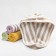 Chalma for drying hair Ethel "stripes", central violet, 65*25 cm, 100% p/e