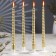 A set of candles of twisted, 2.2x 30 cm, 4 pieces, gold metallic