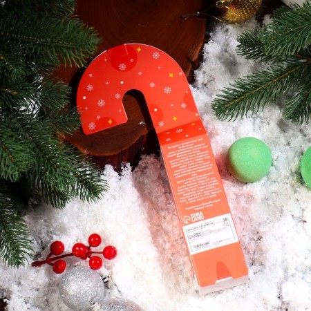 New Year's set of bombs for the bath "Lollipop", Zeleny, 3 pcs of 70 grams-4