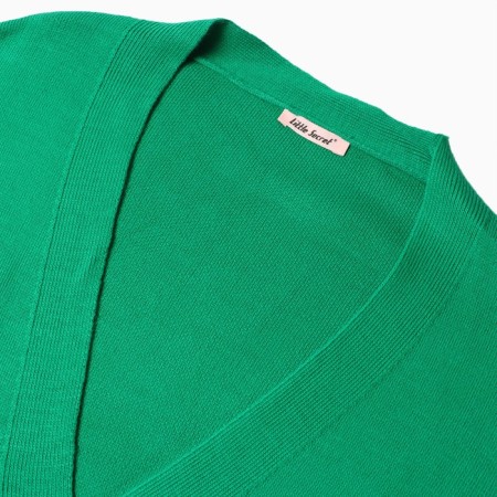 Cardigan female, dark green color, one size (42-46)-2