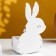 Kashpo wooden "Bunny" 13x7.5x22 cm white