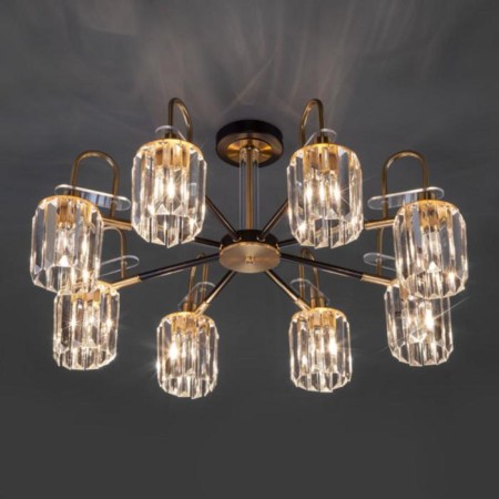 Tenia chandelier, 8x60W E14, bronze color, black-1
