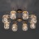 Tenia chandelier, 8x60W E14, bronze color, black