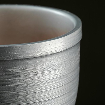 Flower pot "silver" with a pallet, 2.4l-1