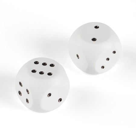 Bones are playing, cubes for board games, set 5 pcs, 1.5 x 1.5 cm, white-1