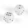 Bones are playing, cubes for board games, set 5 pcs, 1.5 x 1.5 cm, white