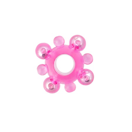 Embeded ring with beads Toyfa Super Ring, pink color-1