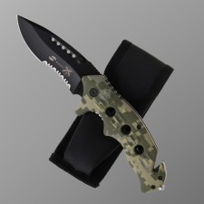 A folding stinger knife with a clip, slopes, 9.5 cm, blade - 3cr13, handle - steel