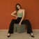 Women's pants minku: classic, black color, size 48