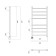 Domoterm electric heated towel rail "Cuba" P8, 400x800 mm, left, chrome