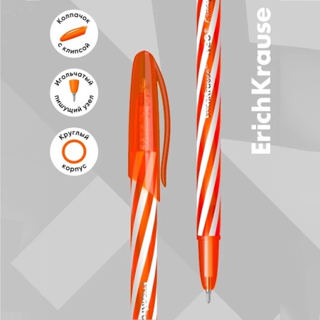 A set of ballpoint pens Erichkrause Neo Candy, 4 pieces, needle node 0.7 mm, blue ink, MIX case-1